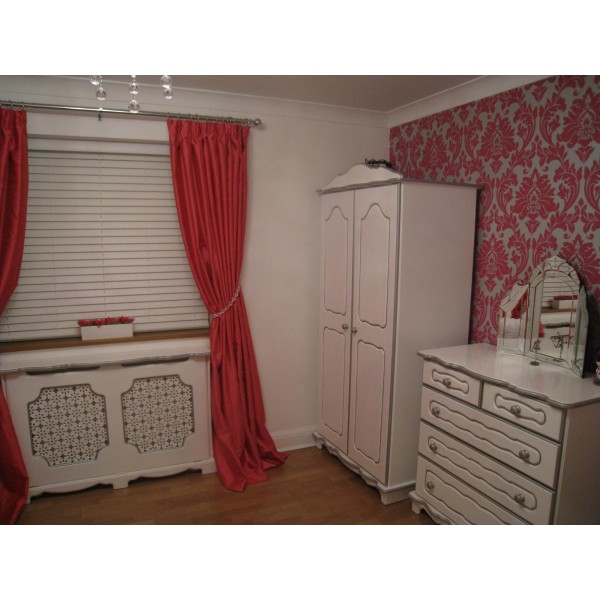 Radiator Cabinet Bespoke White & Silver